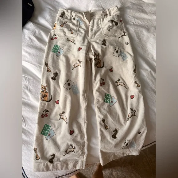 Maeve Cream Corduroy Pants - Picture 4 of 9